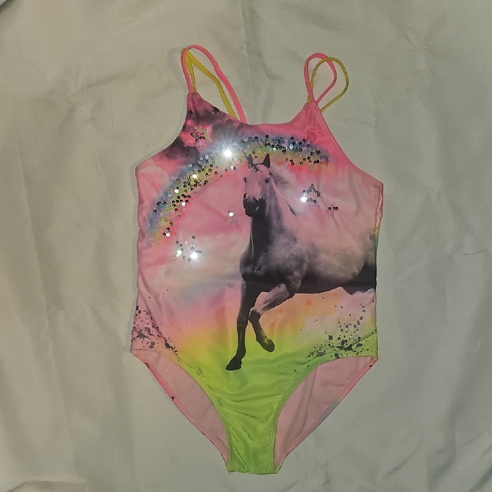 Wonder Nation Pink and Yellow Swimsuit